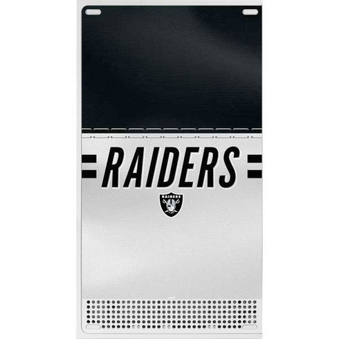 NFL Las Vegas Raiders White Striped Xbox Series S Console Skin
